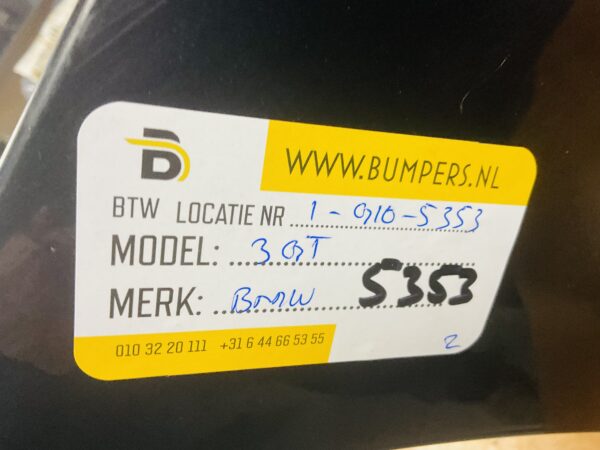 BUMPER BMW 3 Serie GT ACHTERBUMPER 1-E10-5353z
