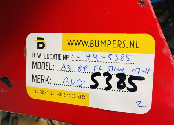 BUMPER Audi A3 8P S-Line Sline Facelift 2007-2011 VOORBUMPER 1-H4-5385z
