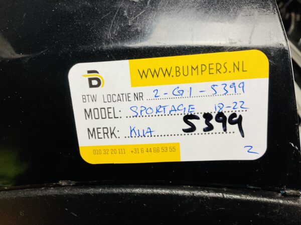 BUMPER Kia Sportage 2018-2022 VOORBUMPER 2-G1-5399z