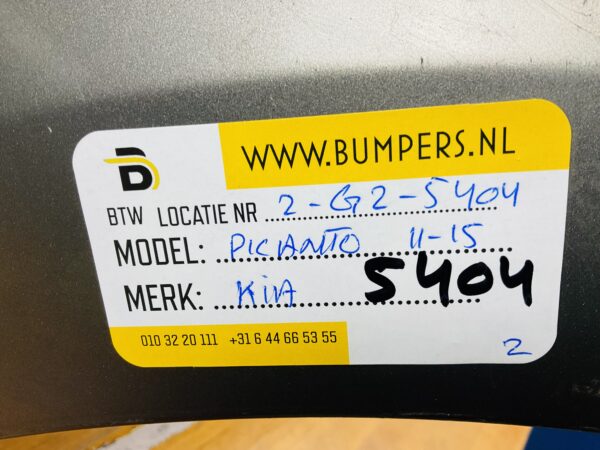 BUMPER Kia Picanto 2011-2015 VOORBUMPER 2-G2-5404z