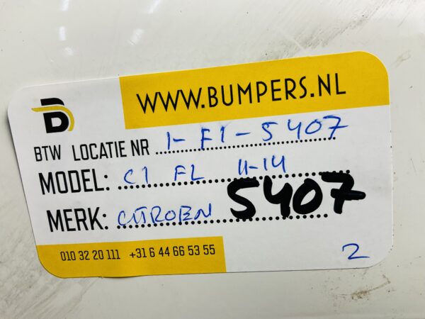 BUMPER Citroen C1 Facelift 2011-2014 VOORBUMPER 1-F1-5407z