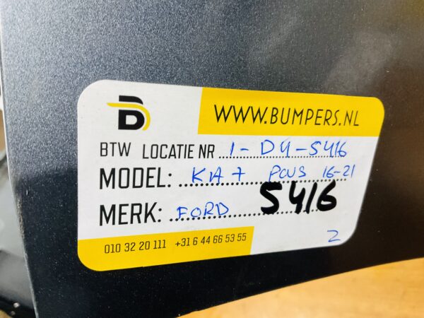 BUMPER Ford Ka+ PWS 2016-2021 VOORBUMPER 1-D4-5416z