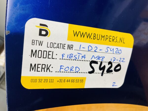 BUMPER Ford Fiesta MK8 2017-2022 VOORBUMPER 1-D2-5420z