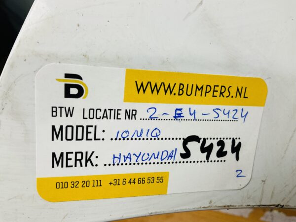 BUMPER Hyundai Ioniq VOORBUMPER 2-E4-5424z
