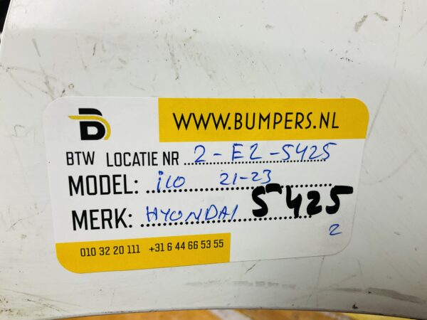 BUMPER Hyundai i10 2021-2023 VOORBUMPER 2-E2-5425z