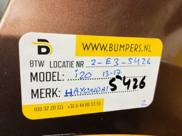 BUMPER Hyundai i20 2013-2016 VOORBUMPER 2-E3-5426z
