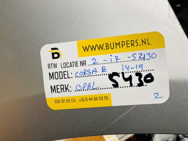 BUMPER Opel Corsa E 2014-2019 VOORBUMPER 2-i7-5430z