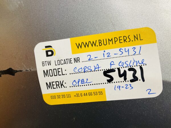 BUMPER Opel Corsa F GS-Line GSline 2019-2023 VOORBUMPER 2-i2-5431z