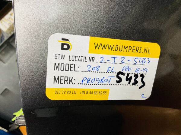 BUMPER Peugeot 208 Facelift pdc  2016-2019 VOORBUMPER 2-J2-5433z