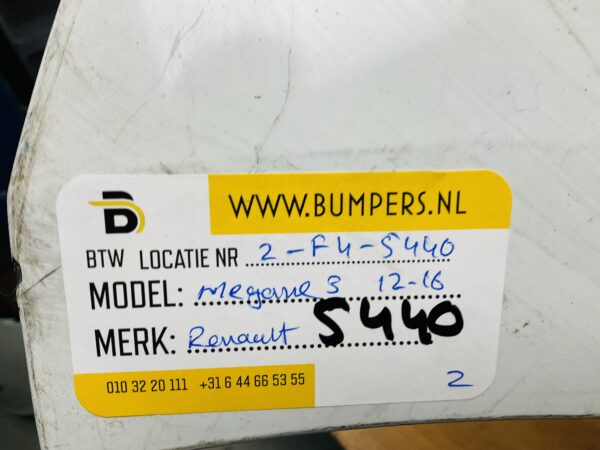 BUMPER Renault Megane 3 2012-2016 VOORBUMPER 2-F4-5440z