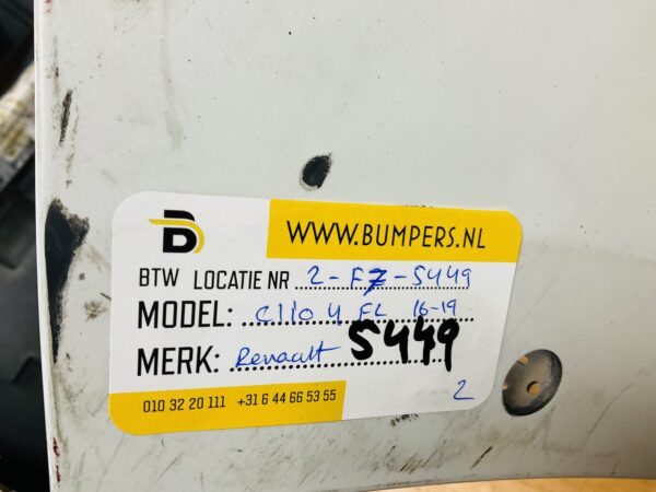 BUMPER Renault Clio 4 Facelift 2016-2019 VOORBUMPER 2-F7-5449z