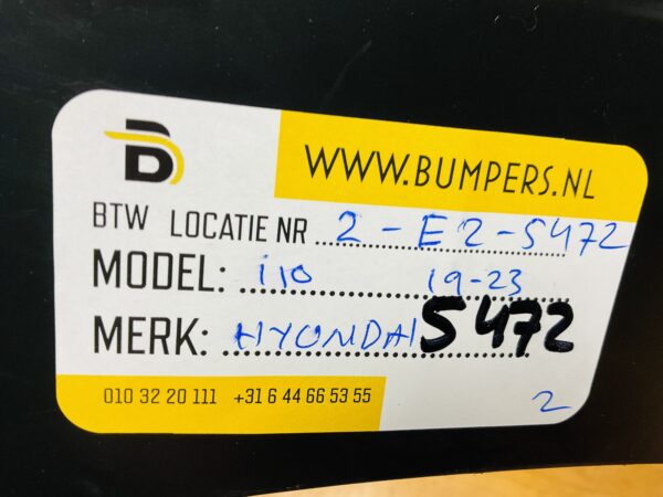BUMPER Hyundai i10 4 2019-2023 VOORBUMPER 2-E2-5472z