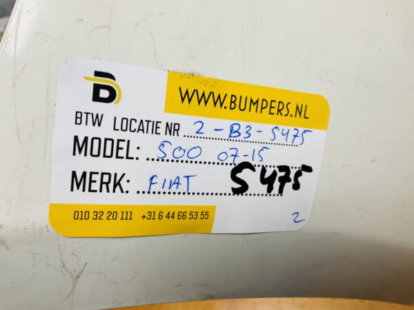 BUMPER Fiat 500 2007-2015 VOORBUMPER 2-B3-5475z