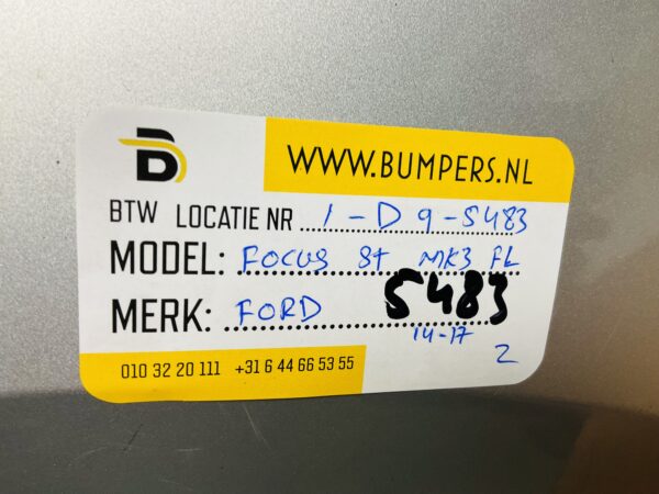 BUMPER Ford Focus ST MK3 Facelift 2014-2017 VOORBUMPER 1-D9-5483z