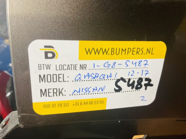 BUMPER Nissan Qashqai 2012-2017 VOORBUMPER 1-G8-5487z