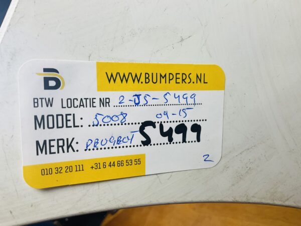 BUMPER Peugeot 5008 2009-2015 VOORBUMPER 2-J5-5499z