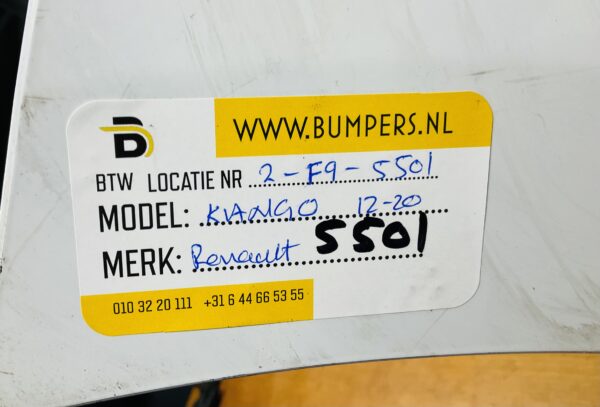 BUMPER Renault Kango 2012-2020 VOORBUMPER 2-F9-5501z
