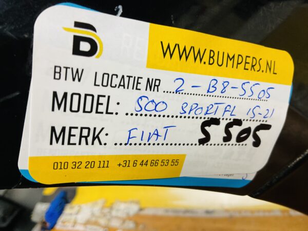 BUMPER Fiat 500 Sport Facelift 2015-2021 VOORBUMPER 2-B8-5505z