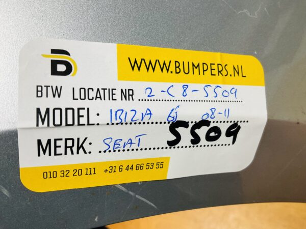 BUMPER Seat Ibiza 6j  2008-2011 VOORBUMPER 2-C8-5509z