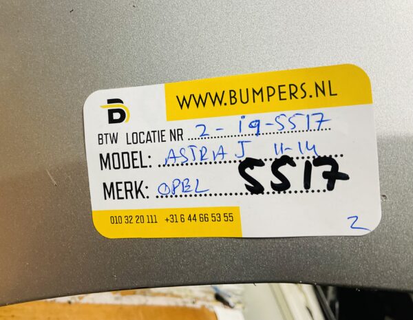 BUMPER Opel Astra J Facelift 2011-2014 VOORBUMPER 2-i9-5517z