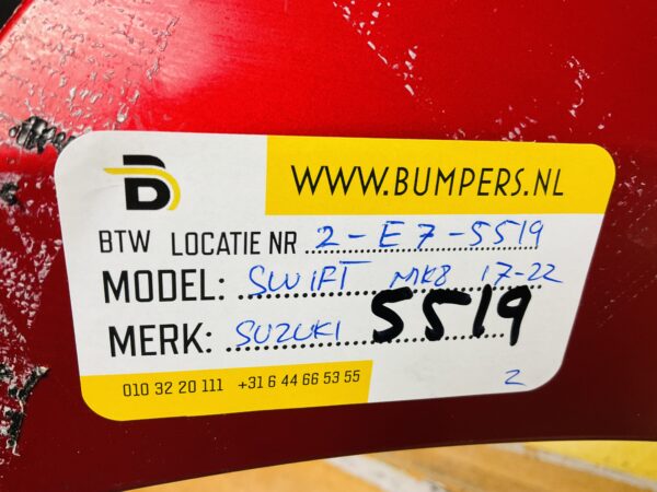 BUMPER Suzuki Swift MK8 2017-2022 VOORBUMPER 2-E7-5519z