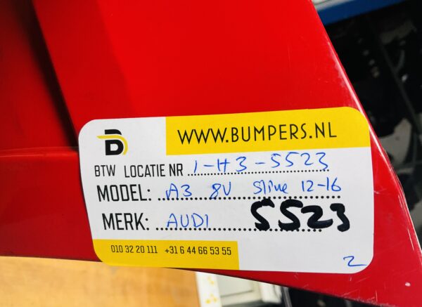 BUMPER Audi A3 8V S-Line Sline  2012-2016 VOORBUMPER 1-H3-5523z