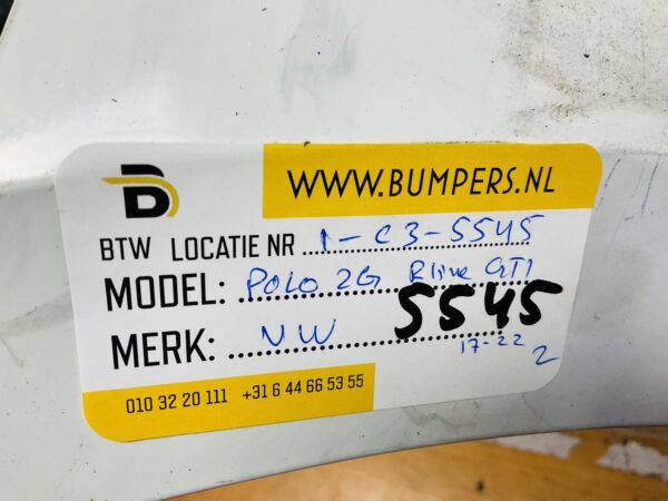 BUMPER Volkswagen Polo 2G R-Line Rline GTI 2017-2022 VOORBUMPER 1-C3-5545z