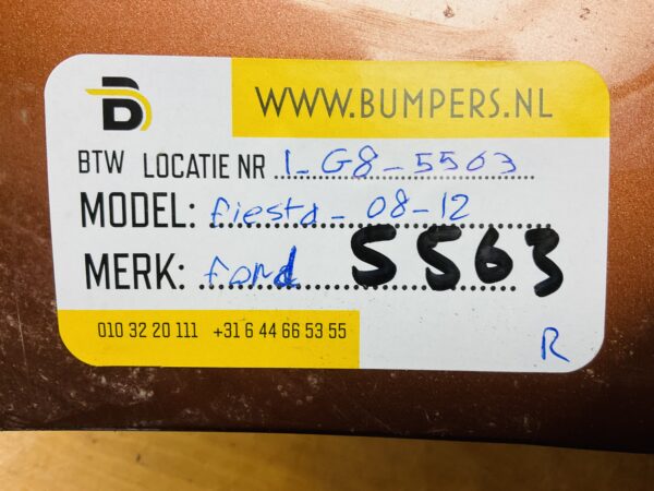 Bumper Ford Fiesta Mk7 2008-2012 Achterbumper 1-G8-5563R