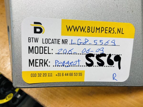 Bumper Peugeot 206 2006-2009 Achterbumper 1-E8-5569R