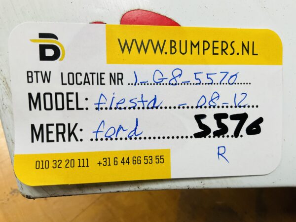Bumper Ford Fiesta Mk7 2008-2012 Achterbumper 1-E8-5576R