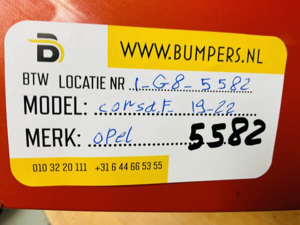 Bumper Opel Corsa F 2019-2022 Achterbumper 1-E8-5582R