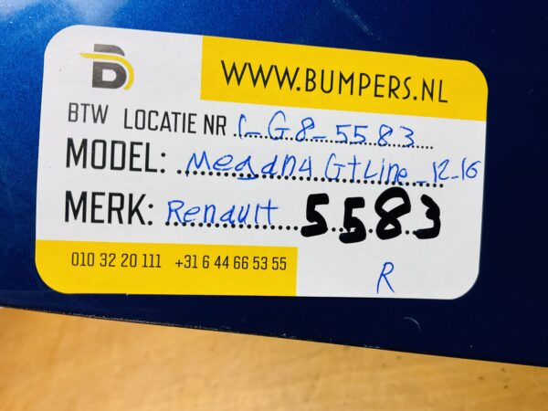 Bumper Renault Megan 4 Gtline 2012-2016 Achterbumper 1-E8-5583R