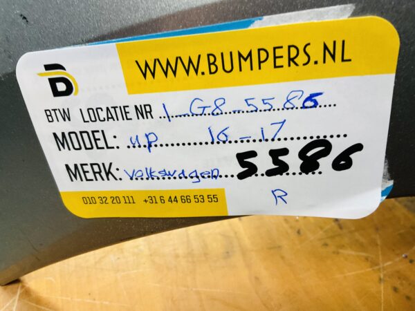 Bumper Volkswagen Up 2017-2022 Achterbumper 1-E8-5586R