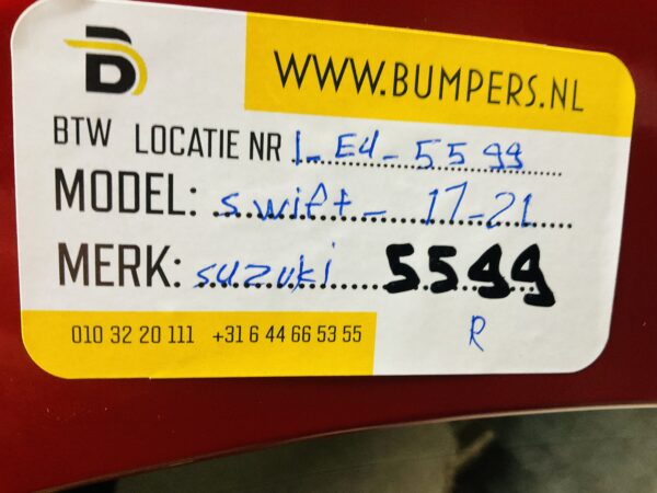 Bumper Suzuki Swift 2017-2021  Achterbumper 1-E4-5599R
