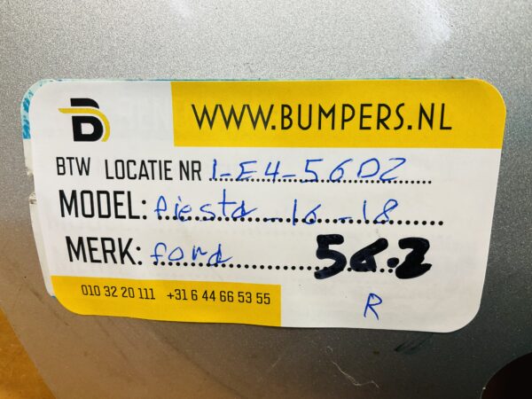 Bumper Ford Fiesta Mk8 2016-2018 Achterbumper 1-E4-5602R