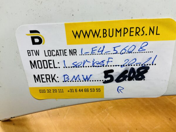 Bumper  Bmw 1 Series F82 F83 2010-2019  Achterbumper 1-E4-5608R