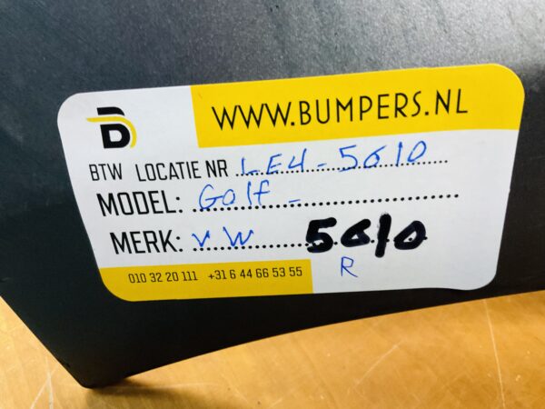 Bumper Volkswagen Golf 6 2007-2011 Achterbumper 1-E4-5610R