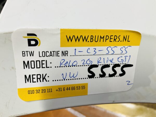 BUMPER Volkswagen Polo 2G R-Line Rline GTI 2017-2022 VOORBUMPER 1-C3-5555z