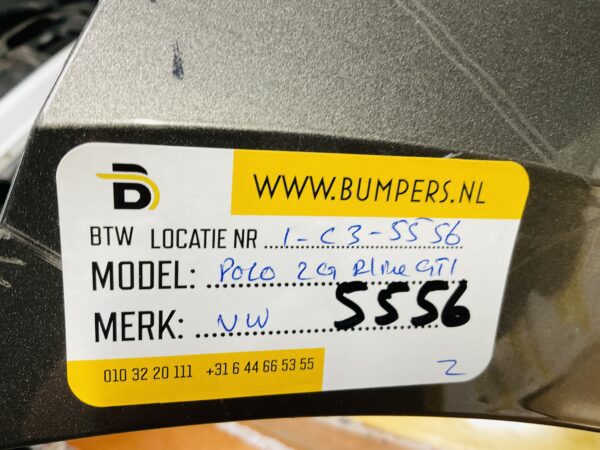 BUMPER Volkswagen Polo 2G R-Line Rline GTI 2017-2022 VOORBUMPER 1-C3-5556z