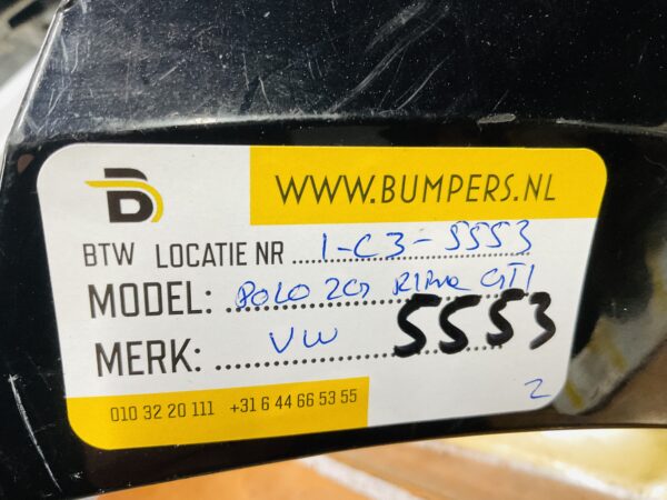 BUMPER Volkswagen Polo 2G R-Line Rline GTI 2017-2022 VOORBUMPER 1-C3-5553z