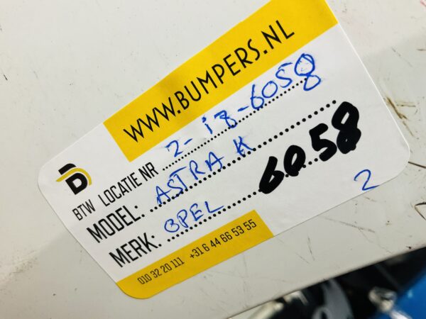 BUMPER Opel Astra K 2014-2018 VOORBUMPER 2-i8-6058z