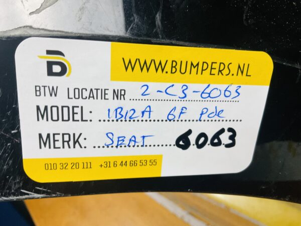 BUMPER Seat Ibiza 6F pdc VOORBUMPER 2-C3-6063z