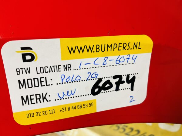BUMPER Volkswagen Polo 2G  2017-2022 VOORBUMPER 1-C8-6074z