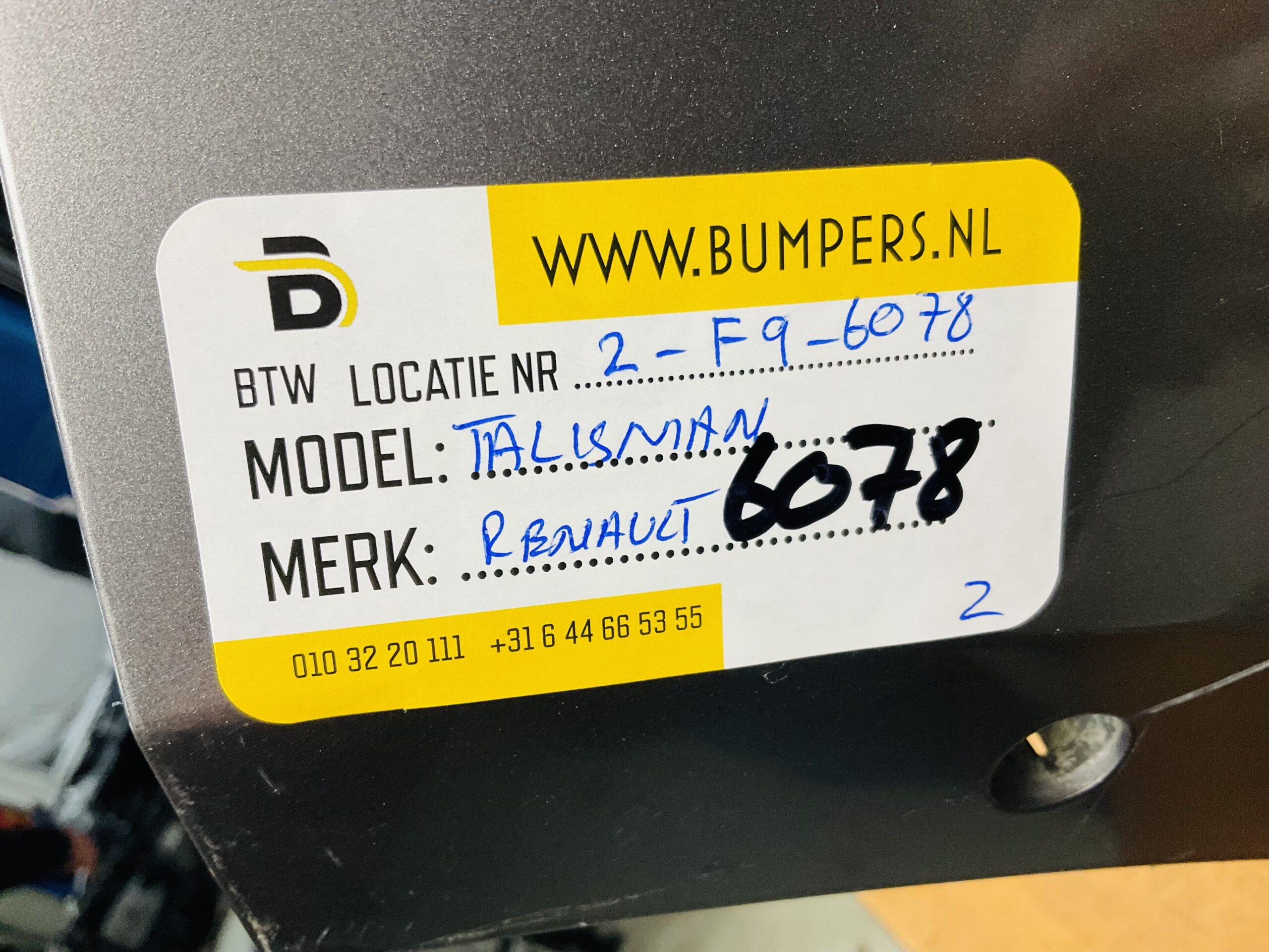 BUMPER Renault Talisman VOORBUMPER 2-F9-6078z