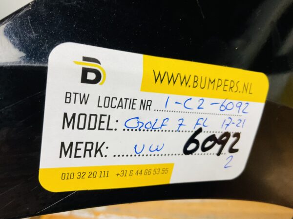 BUMPER Volkswagen Golf 7 Facelift  2017-2021 VOORBUMPER 1-C2-6092z