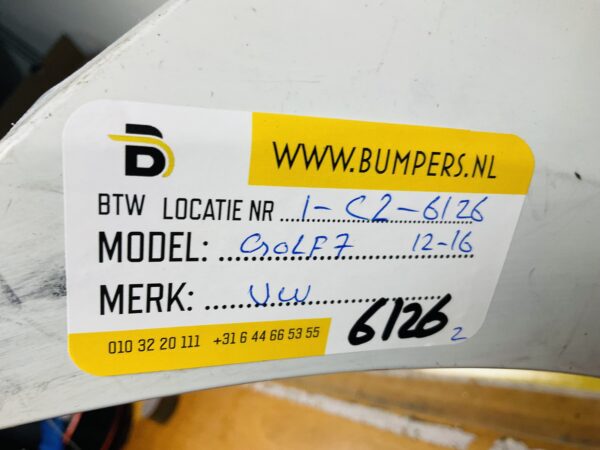 BUMPER Volkswagen Golf 7 2012-2016 VOORBUMPER 1-C2-6126z