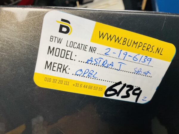 BUMPER Opel Astra J Sport 2014-2023 VOORBUMPER 2-i9-6139z