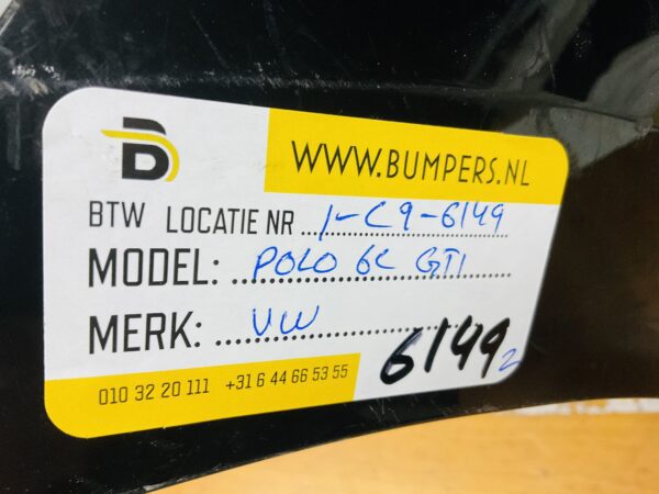 BUMPER Volkswagen Polo 6C GTI 2013-2017 VOORBUMPER 1-C9-6149z