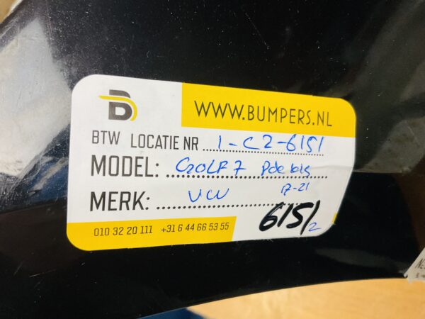 BUMPER Volkswagen Golf 7 2017-2021  pdc kls VOORBUMPER 1-C2-6151z