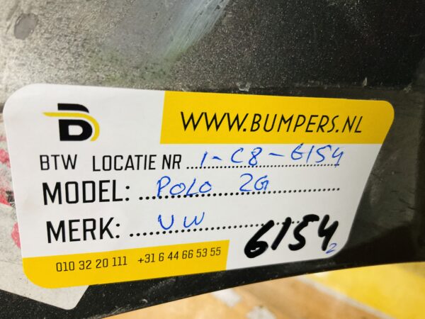 BUMPER Volkswagen Polo 2G 2017-2022 VOORBUMPER 1-C8-6154z